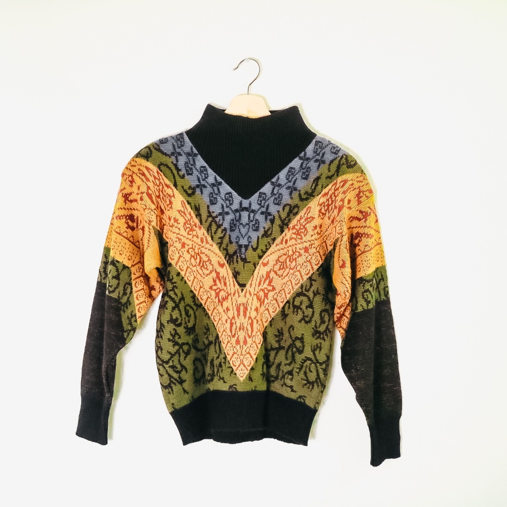 Nils Wool Blend Turtleneck Sweater Size M